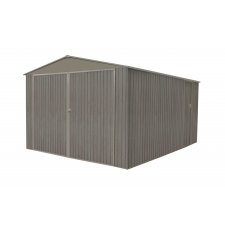 Garage métal – Bois vieilli 125157 18,24 m² - gris