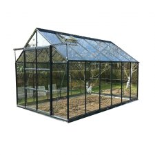 Serre jardin verre trempé 4 mm - Sekurit 7,6 m² + Base - Anthracite