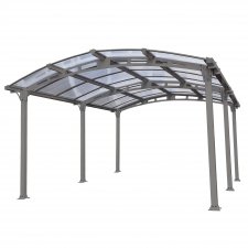 Carport aluminium & polycarbonate – Amilcar 5000 18,17 m² - Gris