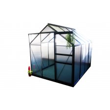 Serre jardin polycarbonate Diamant 86 – 4,8 m² - Anthracite