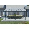 Toit-terrasse aluminium & polycarbonate Elite 3x4 - Gris